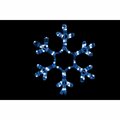 Queens Of Christmas 12 in. LED Ropelit Snowflake, Blue SF-SNOWF-12-BL